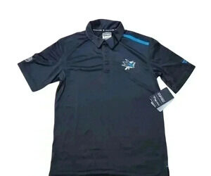 NHL Authentic Pro San Jose Sharks Polo Black Sz M